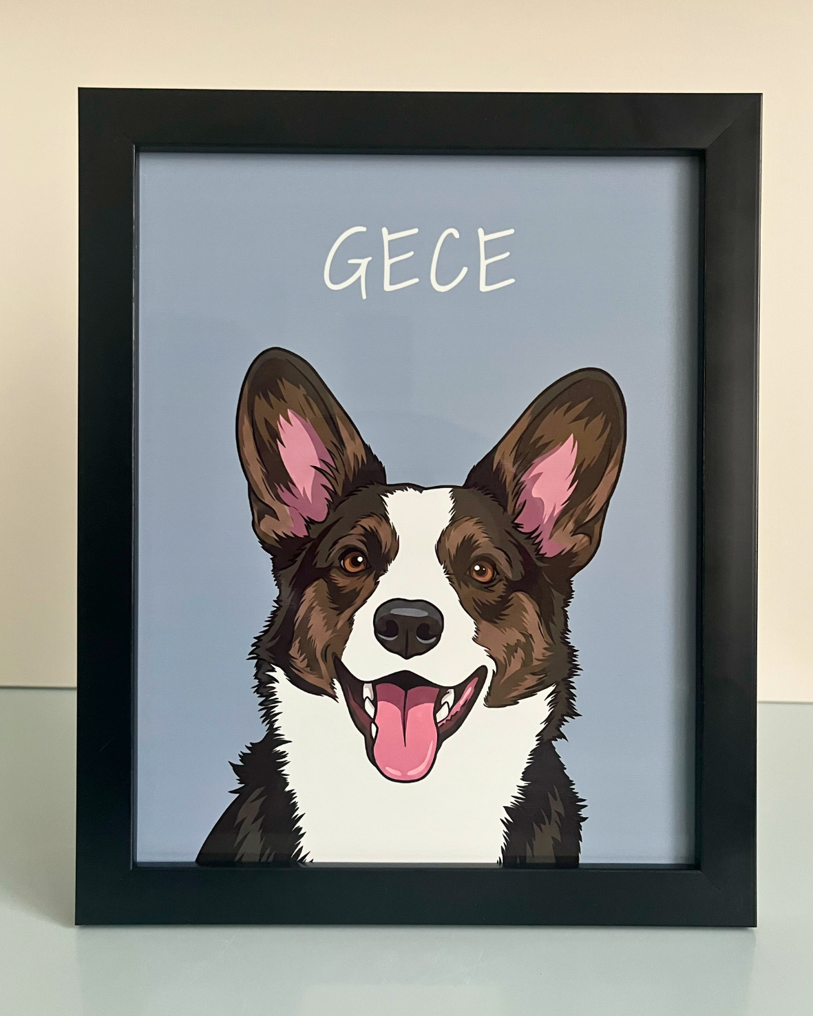 Kişiye Özel "Illustrated Art" Temalı Evcil Hayvan Tasarımlı Tablo