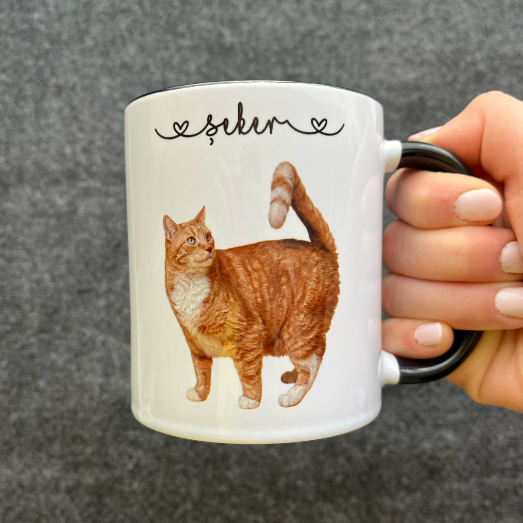 Kişiye Özel "Yağlı Boya" Temalı Evcil Hayvan Tasarımlı Kupa