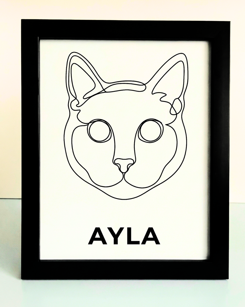 Kişiye Özel "Line Art" Temalı Evcil Hayvan Tasarımlı Tablo