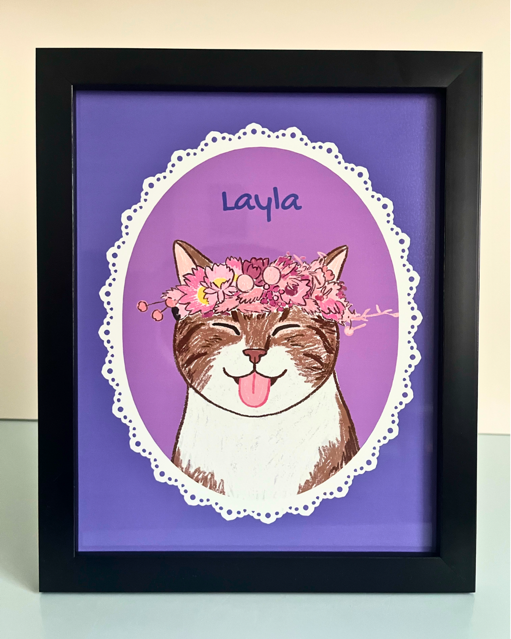 Kişiye Özel "Badly Drawn" Temalı Evcil Hayvan Tasarımlı Tablo