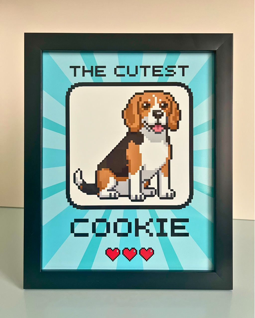 Kişiye Özel "Retro Oyun Karakteri" Temalı Evcil Hayvan Tasarımlı Tablo