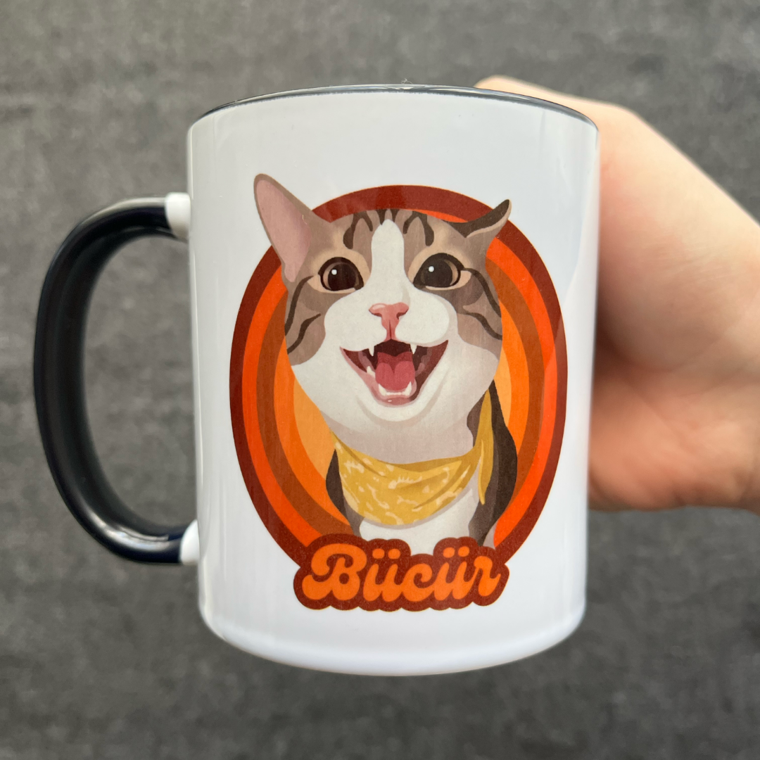 Kişiye Özel "Vintage Arma" Temalı Evcil Hayvan Tasarımlı Kupa