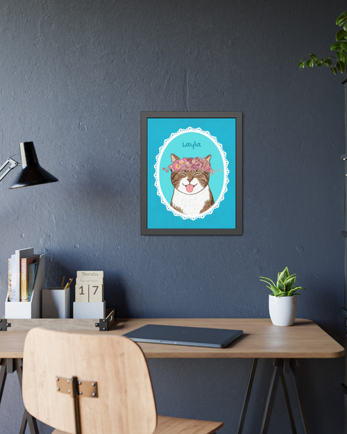 Kişiye Özel "Badly Drawn" Temalı Evcil Hayvan Tasarımlı Tablo