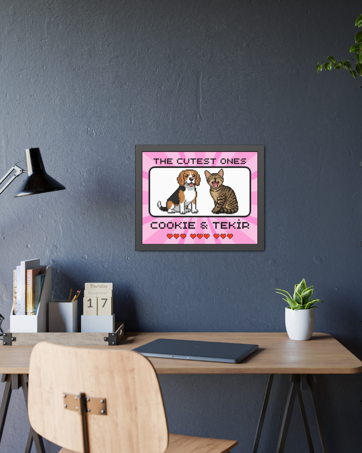 Kişiye Özel "Retro Oyun Karakteri" Temalı Evcil Hayvan Tasarımlı Tablo