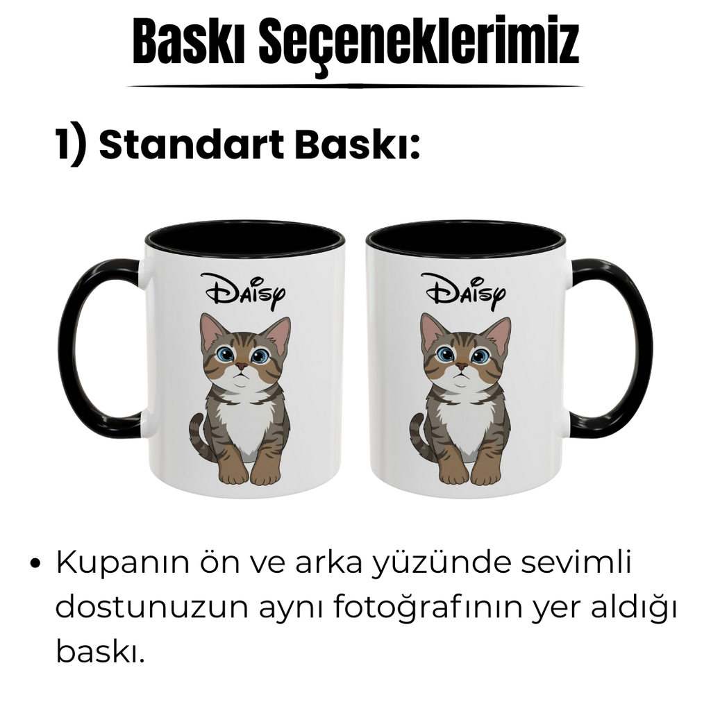 Kişiye Özel "Disney Kahramanı" Temalı Evcil Hayvan Tasarımlı Kupa