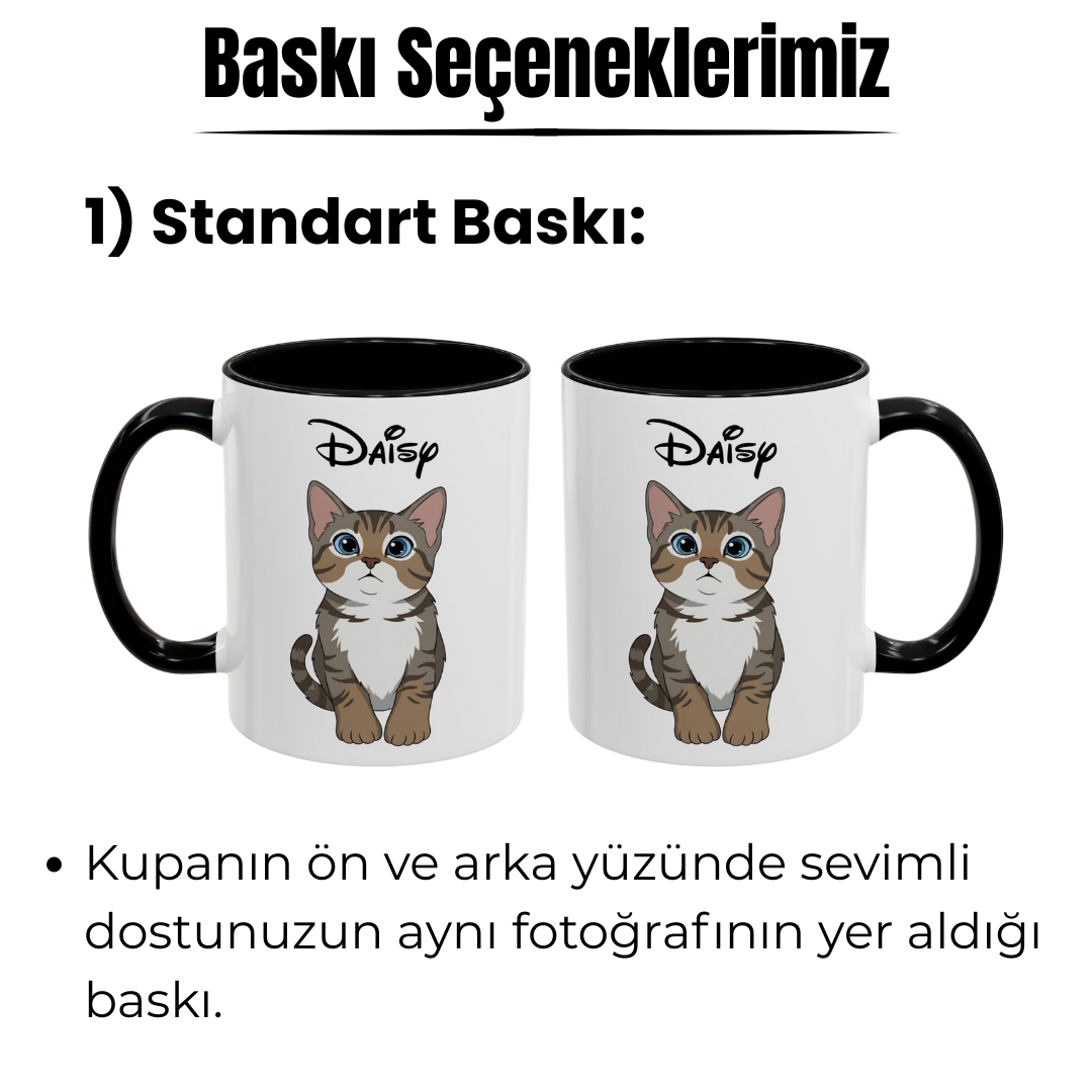 Kişiye Özel "Disney Kahramanı" Temalı Evcil Hayvan Tasarımlı Kupa