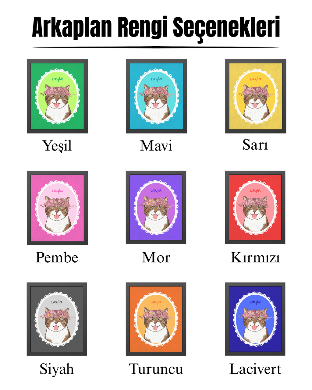 Kişiye Özel "Badly Drawn" Temalı Evcil Hayvan Tasarımlı Tablo