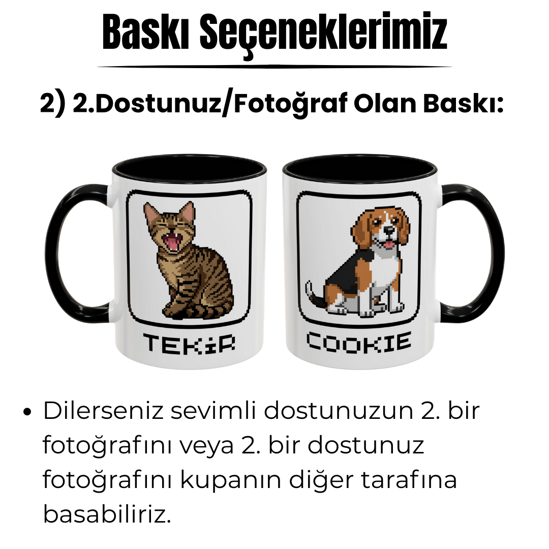 Kişiye Özel "Retro Oyun Karakteri" Temalı Evcil Hayvan Tasarımlı Kupa