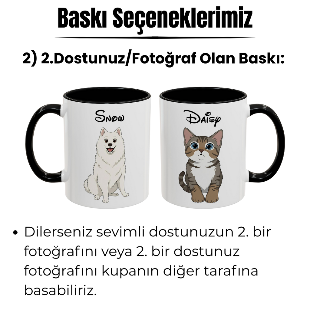 Kişiye Özel "Disney Kahramanı" Temalı Evcil Hayvan Tasarımlı Kupa