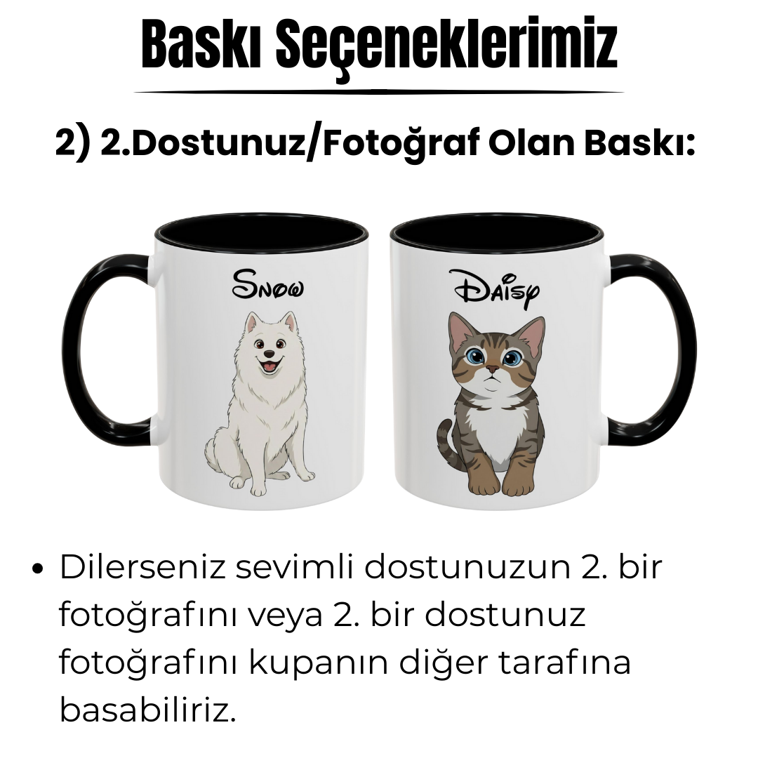Kişiye Özel "Disney Kahramanı" Temalı Evcil Hayvan Tasarımlı Kupa