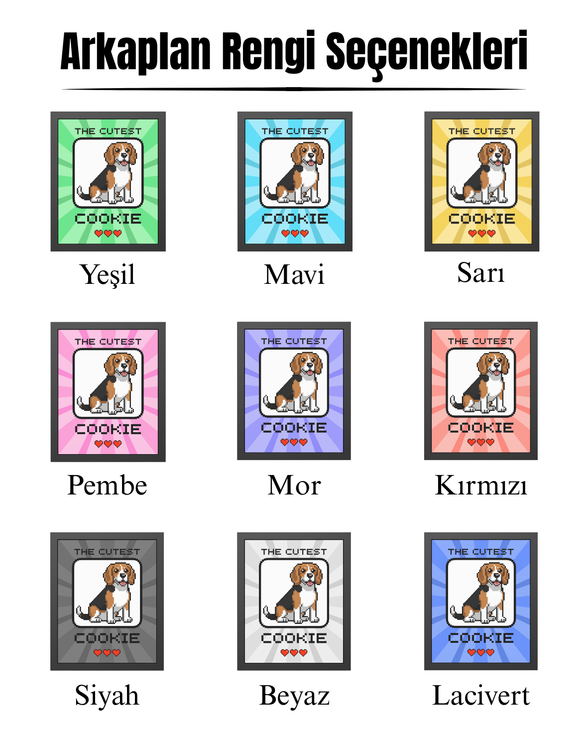 Kişiye Özel "Retro Oyun Karakteri" Temalı Evcil Hayvan Tasarımlı Tablo