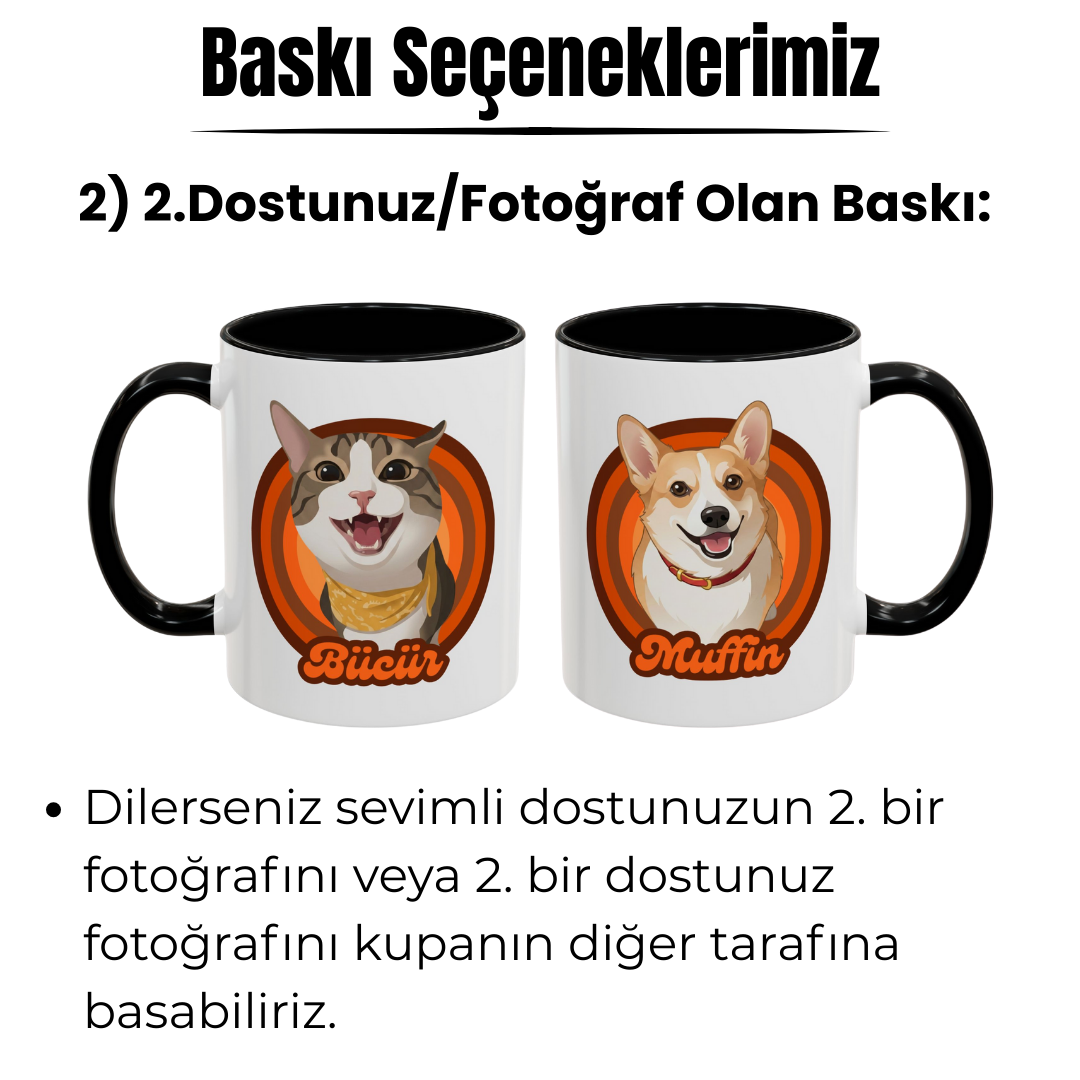 Kişiye Özel "Vintage Arma" Temalı Evcil Hayvan Tasarımlı Kupa