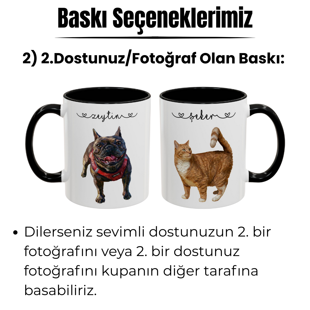 Kişiye Özel "Yağlı Boya" Temalı Evcil Hayvan Tasarımlı Kupa