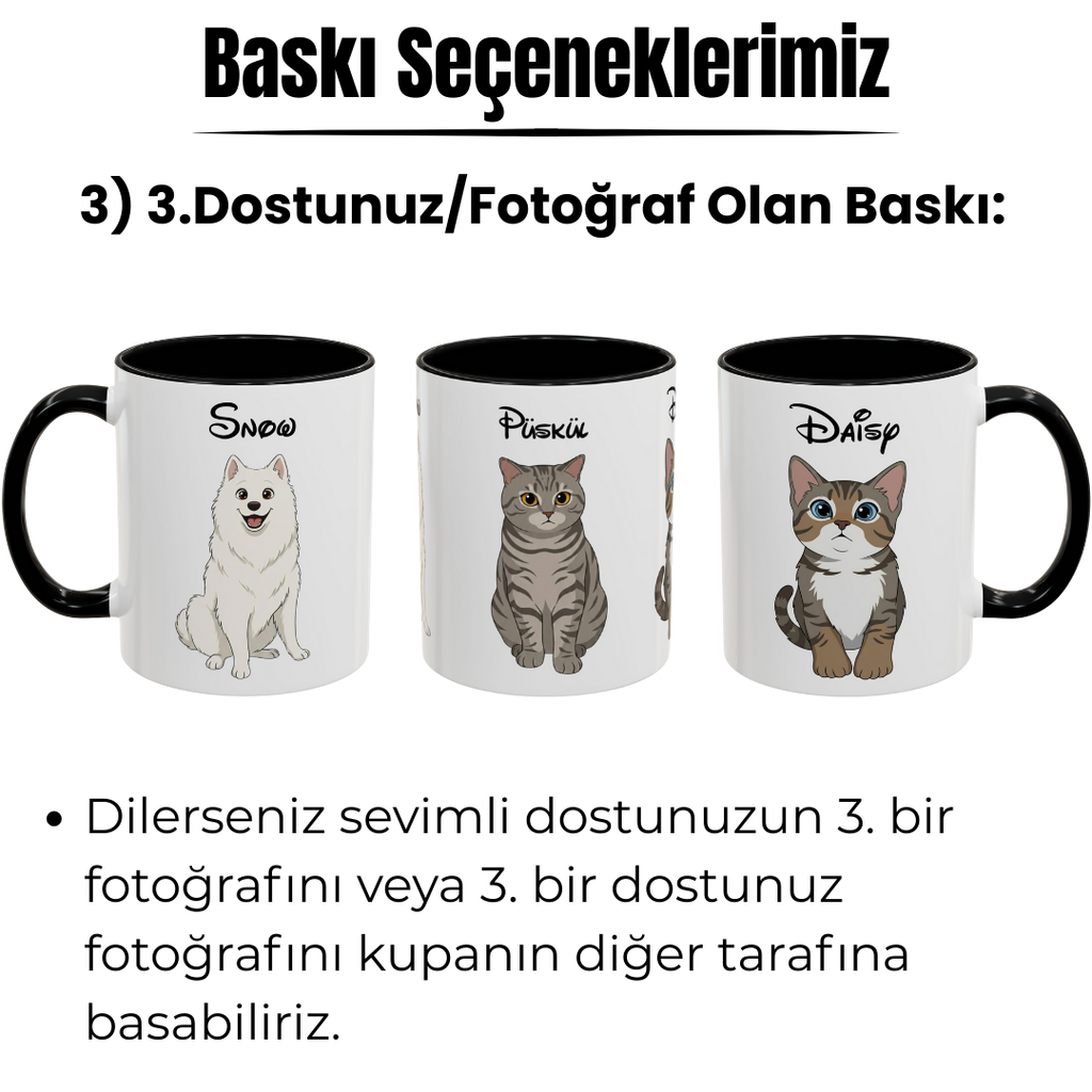 Kişiye Özel "Disney Kahramanı" Temalı Evcil Hayvan Tasarımlı Kupa