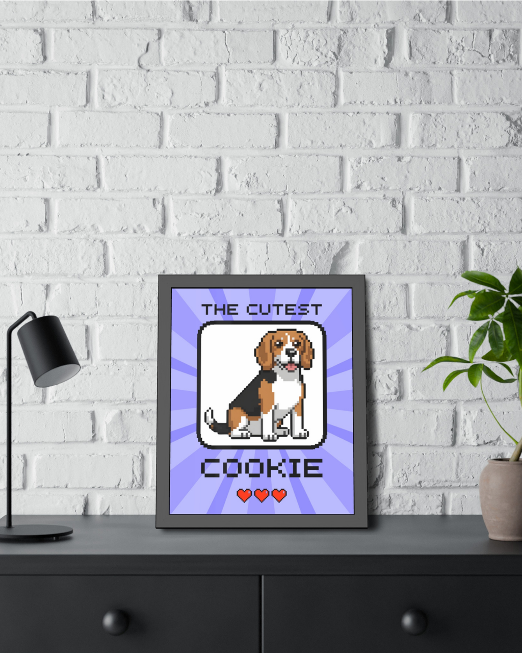 Kişiye Özel "Retro Oyun Karakteri" Temalı Evcil Hayvan Tasarımlı Tablo