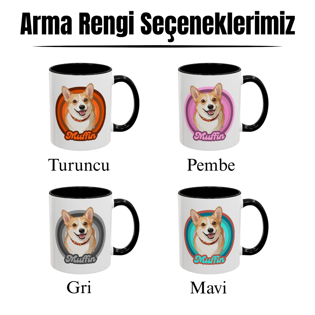 Kişiye Özel "Vintage Arma" Temalı Evcil Hayvan Tasarımlı Kupa