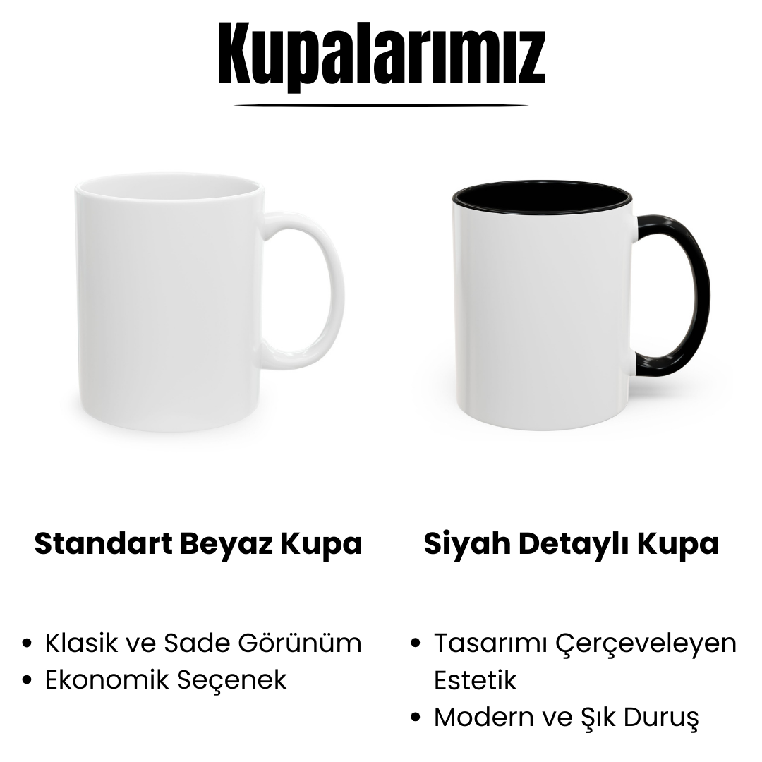 Kişiye Özel "Kara Kalem" Temalı Evcil Hayvan Tasarımlı Kupa